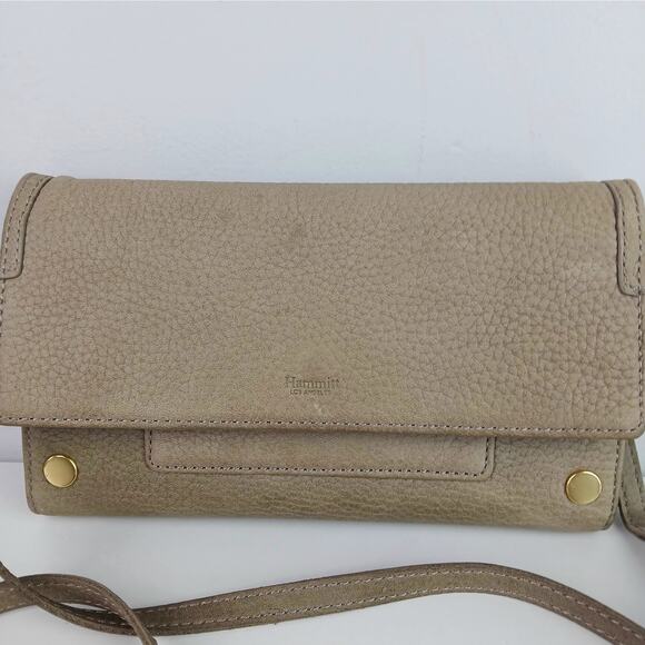 Hammitt AJ Crossbody Clutch Grey/Natural/Brushed Gold - Picture 9 of 9